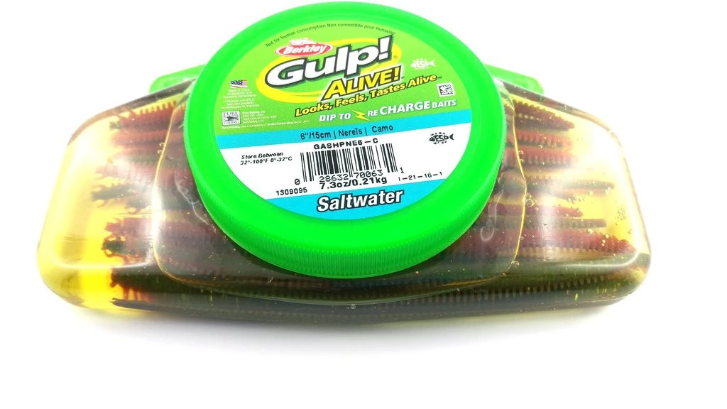 BERKLEY - Pure Fishing Berkley Gulp! Alive Nereis 15cm - Seeringelwurm 14 Stück – Bild 5